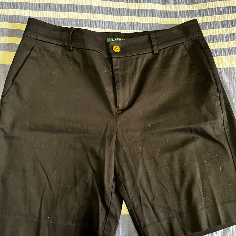 Ralph Lauren Black Women's Shorts, Size 10, Just above the knee